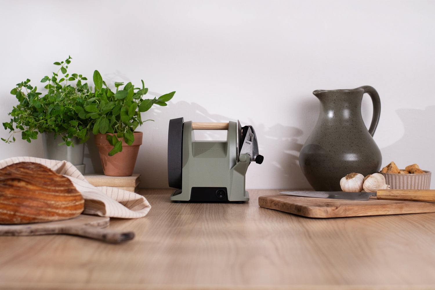 Tormek T-1 Kitchen Knife Sharpener in Ash Green